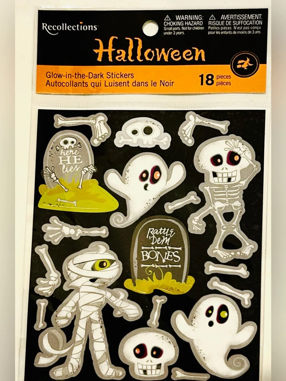 Halloween Skull Fake Book Box Gothic + Sticker Lot & More